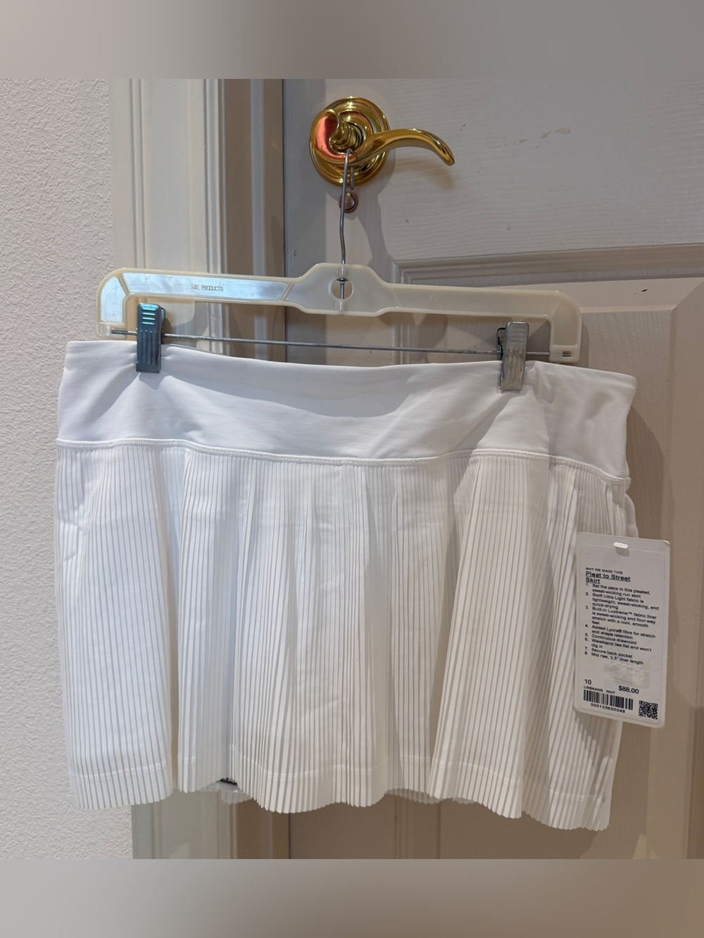 NWT Lululemon Pleat to Street Skirt White Size 10